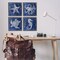 Stupell Industries Sea Life on Abstract Blue 4pc Framed Giclee Wall Art Set Design by Paul Brent